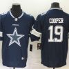Men's Dallas Cowboys #19 Amari Cooper Navy 2020 Team Big Logo Limited Stitched Jersey - Custom Name
