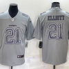 Men's Dallas Cowboys #21 Ezekiel Elliott Grey Atmosphere Fashion Stitched Jersey - Custom Name