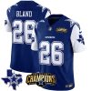 Men's Dallas Cowboys #26 DaRon Bland Blue White 2023 F.U.S.E. NFC East Champions Patch Stitched Football Jersey - Custom Name