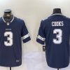 Men's Dallas Cowboys #3 Brandin Cooks Navy Vapor Untouchable Limited Stitched Football Jersey - Custom Name