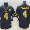 Men's Dallas Cowboys #4 Dak Prescott Black Gold Edition With 1960 Patch Limited Stitched Football Jersey - Custom Name