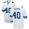 Men's Dallas Cowboys #40 Hunter Luepke White Stitched Football Game Jersey - Custom Name