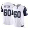 Men's Dallas Cowboys #60 Tyler Guyton White 2024 Draft F.U.S.E Color Rush Limited Stitched Football Jersey - Custom Name