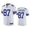 Men's Dallas Cowboys #87 Jake Ferguson White Vapor Untouchable Limited Stitched Football Jersey - Custom Name
