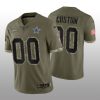 Men's Dallas Cowboys ACTIVE PLAYER Custom Olive 2022 Salute To Service Limited Stitched Jersey - Custom Name