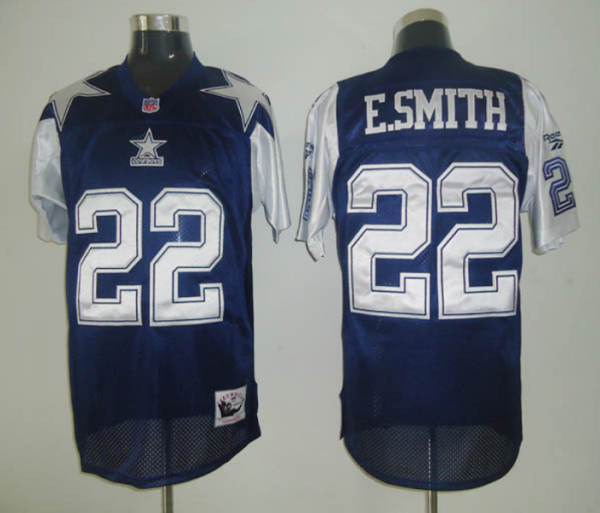 Men's Dallas Cowboys Customized Navy White Mitchell & Ness Throwback Stitched Jersey - Custom Name