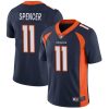 Men's Denver Broncos #11 Diontae Spencer Navy Vapor Untouchable Limited Stitched NFL Jersey - Custom Name
