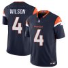 Men's Denver Broncos #4 Zach Wilson Navy 2024 F.U.S.E. AlternateVapor Limited Stitched Football Jersey - Custom Name