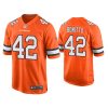 Men's Denver Broncos #42 Nik Bonitto Orange Game Stitched Jersey - Custom Name