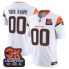 Men's Denver Broncos ACTIVE PLAYER Custom White 2024 F.U.S.E. 3-Time Champions Patch Vapor Limited Stitched Football Jersey - Custom Name