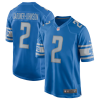 Men's Detroit Lions #2 Chauncey Gardner-Johnson Blue Detroit Lions Stitched Game Jersey - Custom Name