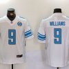 Men's Detroit Lions #9 Jameson Williams White With Patch Vapor Untouchable Limited Stitched Jersey - Custom Name