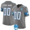 Men's Detroit Lions Active Player Custom Grey 2023 F.U.S.E. 90th Anniversary Vapor Limited Stitched Football Jersey - Custom Name