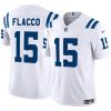 Men's Indianapolis Colts #15 Joe Flacco White 2024 F.U.S.E. Vapor Limited Stitched Football Jersey - Custom Name