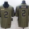 Men's Indianapolis Colts V2 Matt Ryan Olive Salute To Service Limited Stitched Jersey - Custom Name