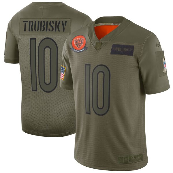 Nike Bears #10 Mitchell Trubisky Camo Men's Stitched NFL Limited 2019 Salute To Service Jersey - Custom Name