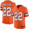 Nike Broncos #22 C.J. Anderson Orange Men's Stitched NFL Limited Rush Jersey - Custom Name