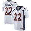 Nike Broncos #22 C.J. Anderson White Men's Stitched NFL Vapor Untouchable Limited Jersey - Custom Name