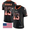 Nike Browns #13 Odell Beckham Jr Black Men's Stitched NFL Limited Rush USA Flag Jersey - Custom Name