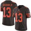 Nike Browns #13 Odell Beckham Jr Brown Men's Stitched NFL Limited Rush Jersey - Custom Name