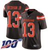 Nike Browns #13 Odell Beckham Jr Brown Team Color Men's Stitched NFL 100th Season Vapor Limited Jersey - Custom Name