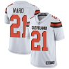 Nike Browns #21 Denzel Ward White Men's Stitched NFL Vapor Untouchable Limited Jersey - Custom Name