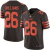 Nike Browns #26 Greedy Williams Brown Men's Stitched NFL Limited Rush Jersey - Custom Name