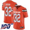 Nike Browns #32 Jim Brown Orange Alternate Men's Stitched NFL 100th Season Vapor Limited Jersey - Custom Name