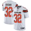 Nike Browns #32 Jim Brown White Men's Stitched NFL Vapor Untouchable Limited Jersey - Custom Name