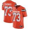Nike Browns #73 Joe Thomas Orange Alternate Men's Stitched NFL Vapor Untouchable Limited Jersey - Custom Name