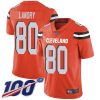 Nike Browns #80 Jarvis Landry Orange Alternate Men's Stitched NFL 100th Season Vapor Limited Jersey - Custom Name