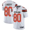 Nike Browns #80 Jarvis Landry White Men's Stitched NFL Vapor Untouchable Limited Jersey - Custom Name