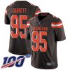 Nike Browns #95 Myles Garrett Brown Team Color Men's Stitched NFL 100th Season Vapor Limited Jersey - Custom Name