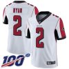 Nike Falcons #2 Matt Ryan White Men's Stitched NFL 100th Season Vapor Limited Jersey - Custom Name