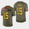 Kansas City Chiefs #15 Patrick Mahomes Men's Nike Olive Gold 2019 Salute to Service Limited NFL 100 Jersey  - Custom Name