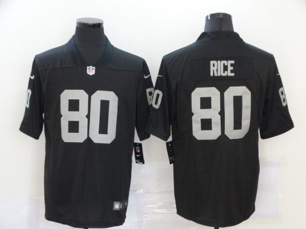 Las Vegas Raiders #80 Jerry Rice Black Vapor Untouchable Limited Stitched Jersey  - Custom Name