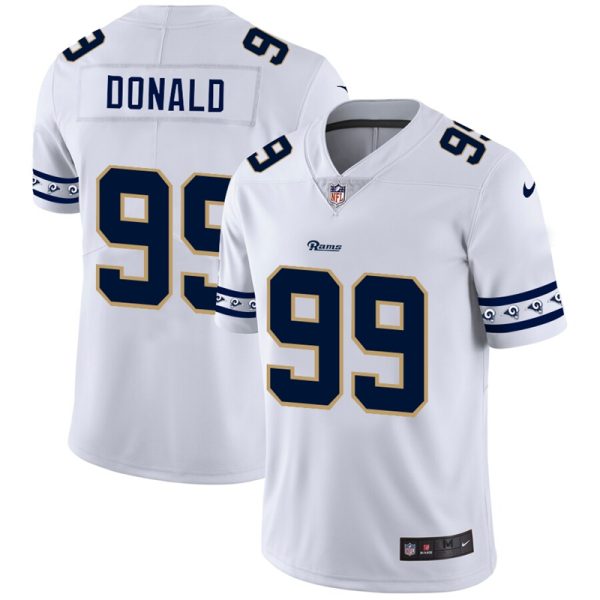 Los Angeles Rams #99 Aaron Donald Nike White Team Logo Vapor Limited NFL Jersey - Custom Name
