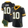 Men's Green Bay Packers #10 Jordan Love Black 2023 F.U.S.E. Home Patch Vapor Untouchable Limited Stitched Jersey - Custom Name