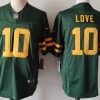 Men's Green Bay Packers #10 Jordan Love Green Color Rush 2023 F.U.S.E. Limited Stitched Football Jersey - Custom Name