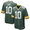 Men's Green Bay Packers #10 Jordan Love Green Stitched Game Jersey - Custom Name