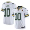 Men's Green Bay Packers #10 Jordan Love White Vapor Limited Throwback Stitched Football Jersey - Custom Name