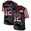 Men's Green Bay Packers #12 Aaron Rodgers 2020 Camo USA Flag Limited Stitched NFL Jersey - Custom Name