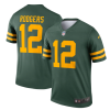 Men's Green Bay Packers #12 Aaron Rodgers 2021 Green Legend Stitched Football Jersey - Custom Name