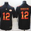 Men's Green Bay Packers #12 Aaron Rodgers Black NFL 2020 Fashion Limited Stitched Jersey - Custom Name