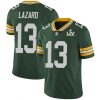 Men's Green Bay Packers #13 Allen Lazard Green NFL 2021 Super Bowl LV Stitched Jersey - Custom Name