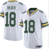 Men's Green Bay Packers #18 Malik Heath White Vapor Untouchable Limited Stitched Jersey - Custom Name