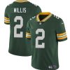 Men's Green Bay Packers #2 Malik Willis Green Vapor Limited Stitched Football Jersey - Custom Name