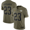 Men's Green Bay Packers #23 Jaire Alexander Olive 2022 Salute To Service Limited Stitched Jersey - Custom Name