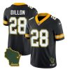Men's Green Bay Packers #28 A.J. Dillon Black 2023 F.U.S.E. Home Patch Vapor Untouchable Limited Stitched Jersey - Custom Name