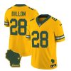Men's Green Bay Packers #28 A.J. Dillon Gold 2023 F.U.S.E. Home Patch Vapor Untouchable Limited Stitched Jersey - Custom Name